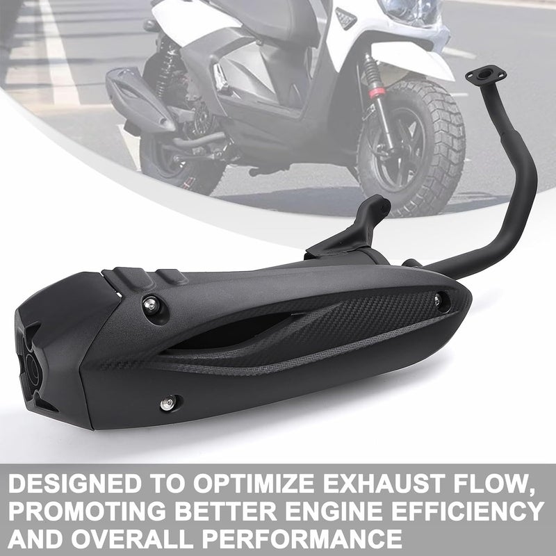 Minho Motorcycle Exhaust Assembly in Heavy Iron Material Compatible with Chinese GY6 125cc 150cc 4-Stroke Engine Scooter Moped RSZ 150 Gas Engine Scooters - Image 5